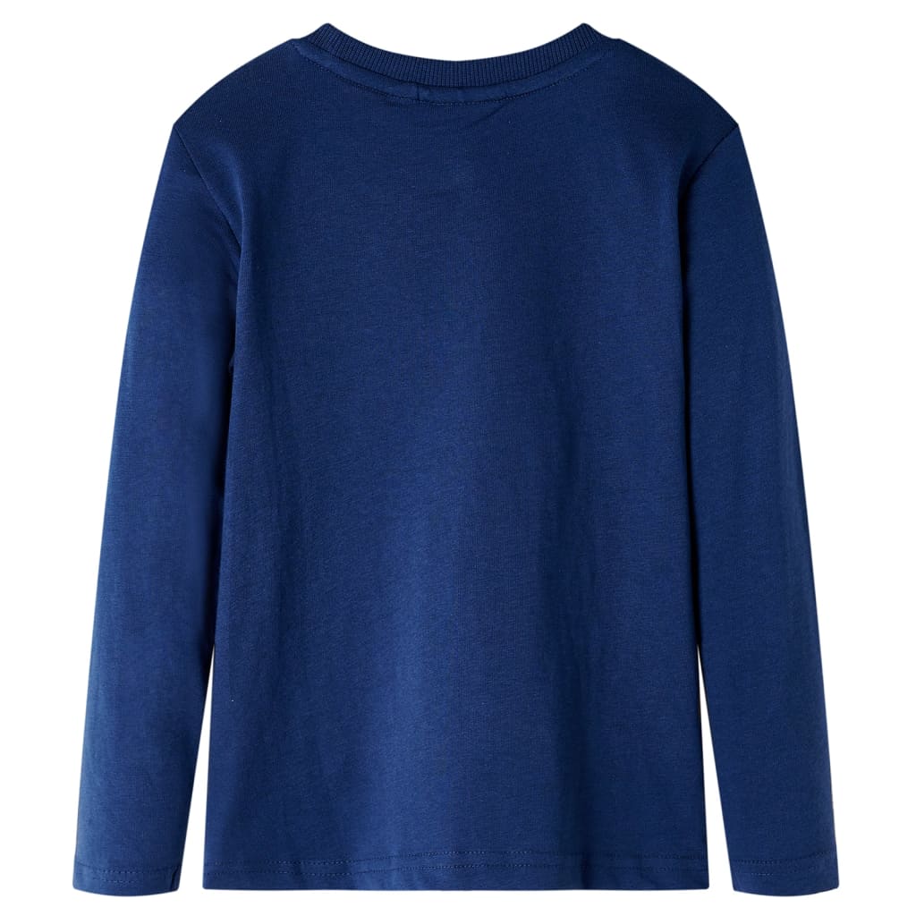 Tricou pentru copii cu mâneci lungi,, bleumarin, 92 GartenMobel Dekor
