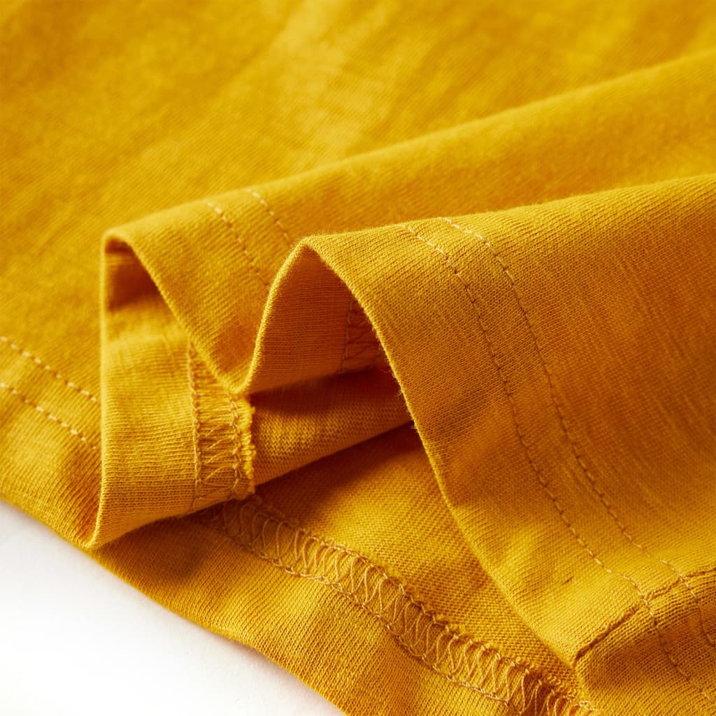 Tricou pentru copii cu mâneci lungi, ocru, 128 GartenMobel Dekor