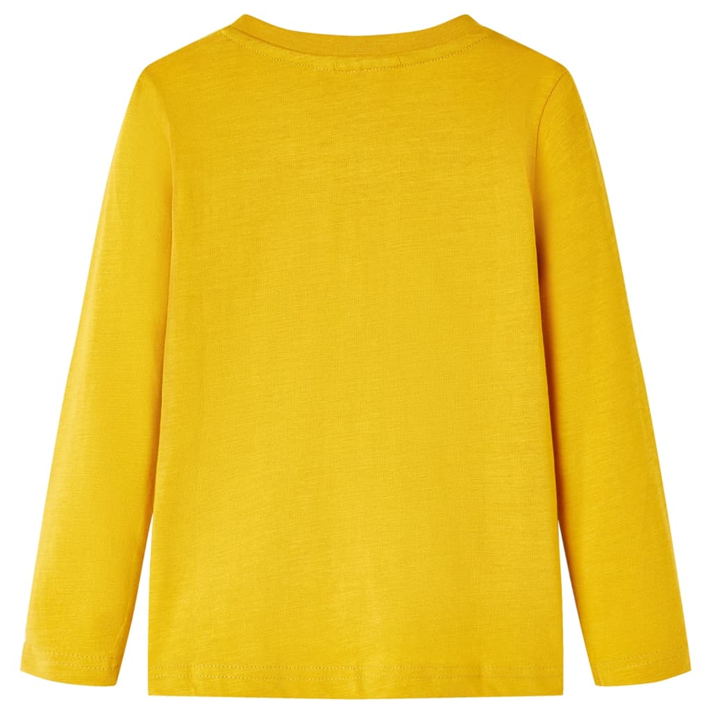 Tricou pentru copii cu mâneci lungi, ocru, 128 GartenMobel Dekor