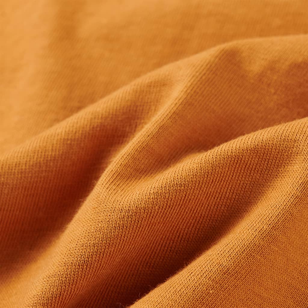 Tricou pentru copii cu mâneci lungi, ocru închis, 116 GartenMobel Dekor