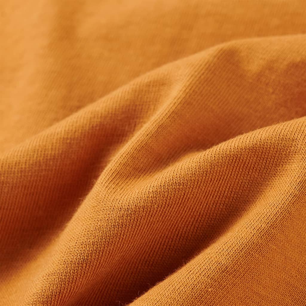 Tricou pentru copii cu mâneci lungi, ocru închis, 92 GartenMobel Dekor