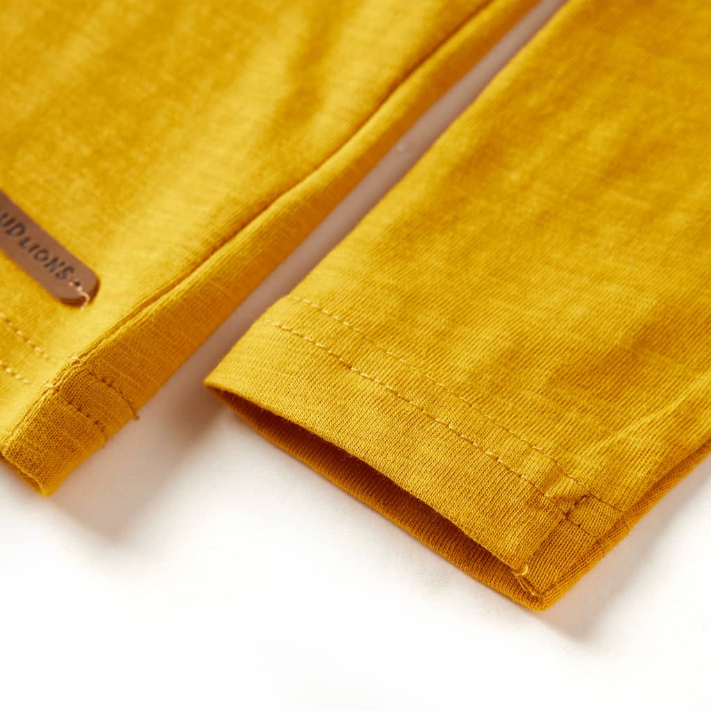 Tricou pentru mâneci lungi pentru copii, ocru, 116 GartenMobel Dekor