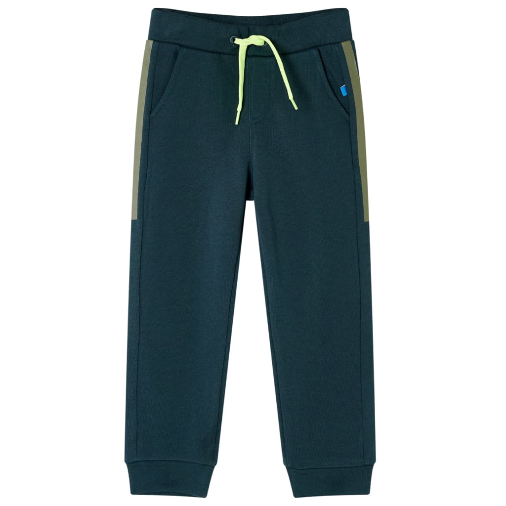 Pantaloni de trening pentru copii cu cordon verde mușchi 140 GartenMobel Dekor