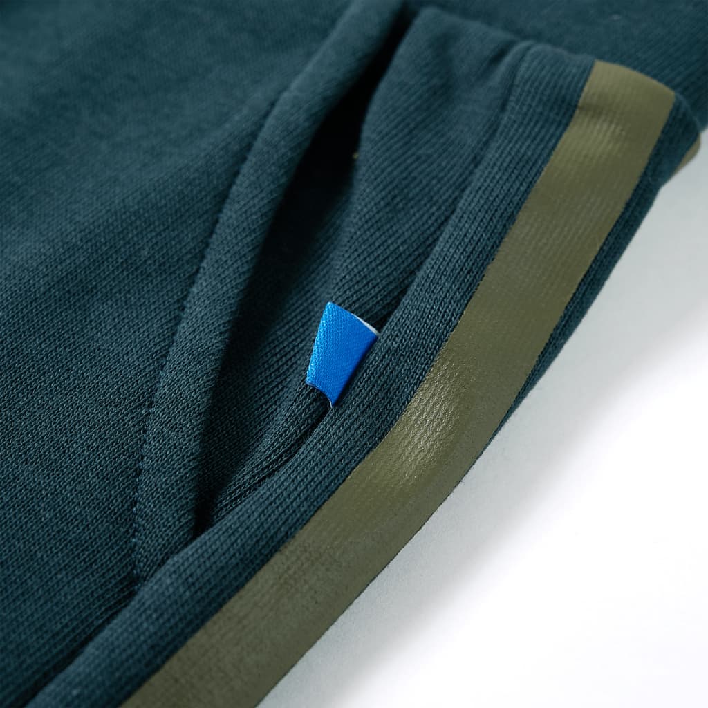 Pantaloni de trening pentru copii cu cordon verde mușchi 140 GartenMobel Dekor