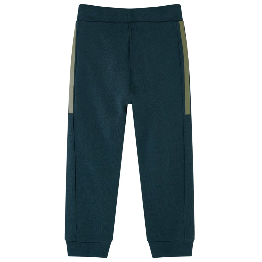 Pantaloni de trening pentru copii cu cordon verde mușchi 140 GartenMobel Dekor