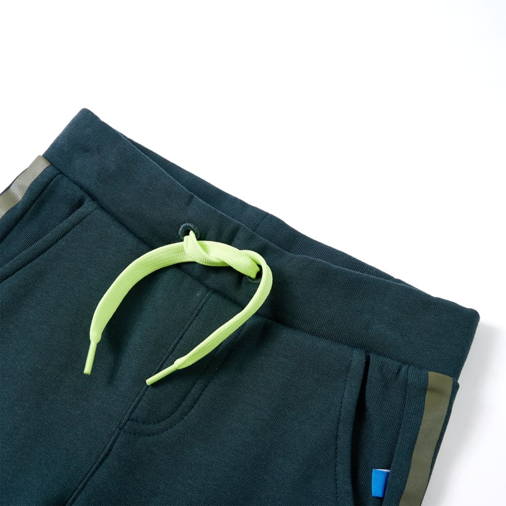 Pantaloni de trening pentru copii cu cordon verde mușchi 140 GartenMobel Dekor