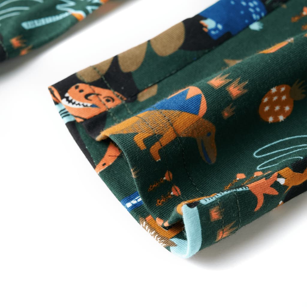 Pijamale de copii cu mâneci lungi, verde închis 92 GartenMobel Dekor