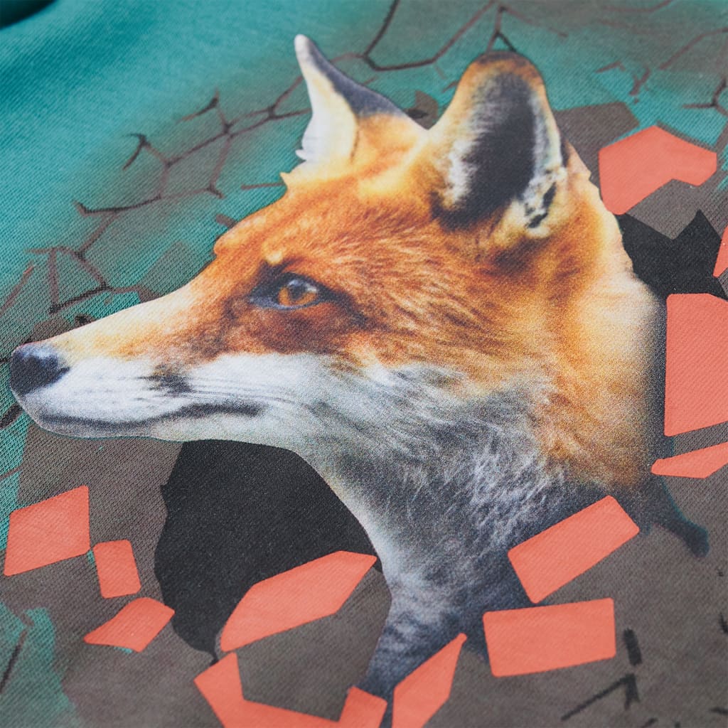 Tricou copii cu mâneci lungi albastru verzui închis 92 GartenMobel Dekor