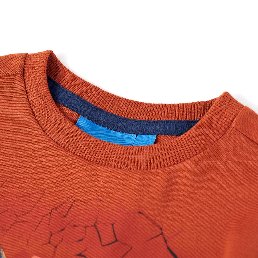 Tricou de copii cu mâneci lungi ruginiu deschis, 104 GartenMobel Dekor