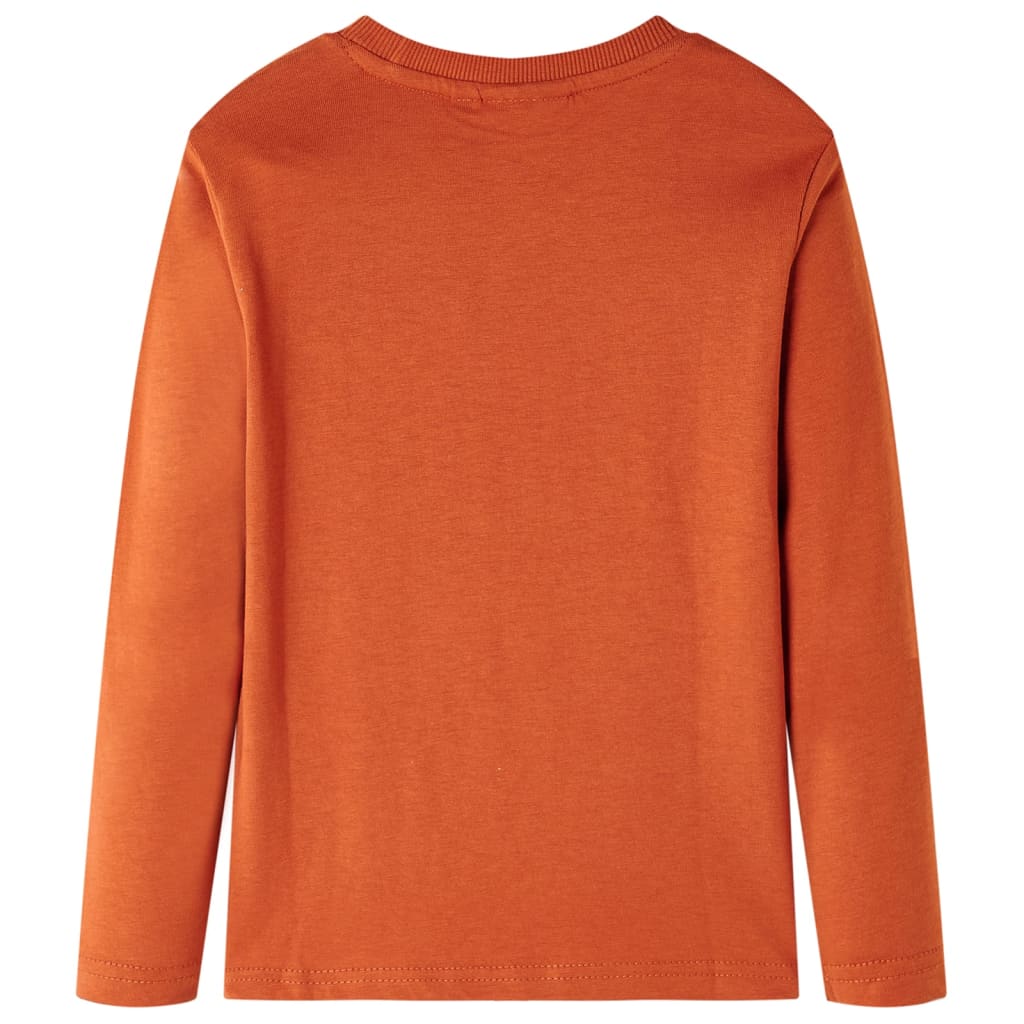 Tricou de copii cu mâneci lungi ruginiu deschis, 116 GartenMobel Dekor