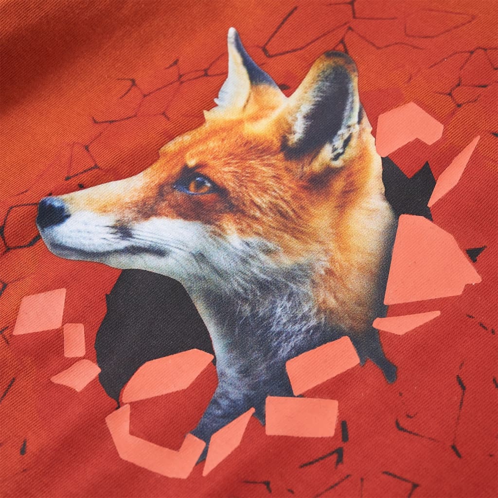 Tricou de copii cu mâneci lungi ruginiu deschis, 92 GartenMobel Dekor