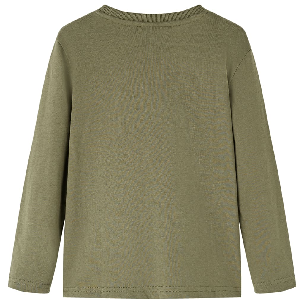 Tricou pentru copii cu mâneci lungi, kaki, 116 GartenMobel Dekor