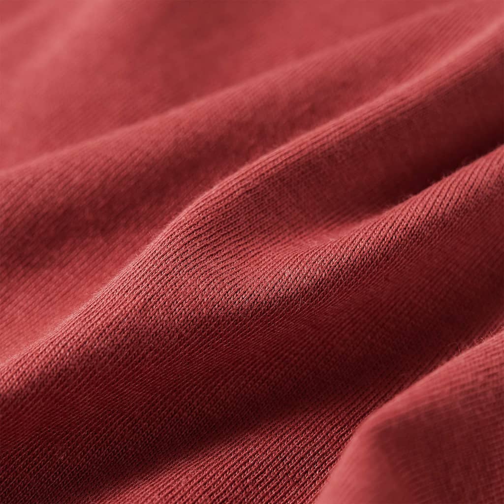 Tricou pentru copii cu mâneci lungi, roșu ars, 116 GartenMobel Dekor