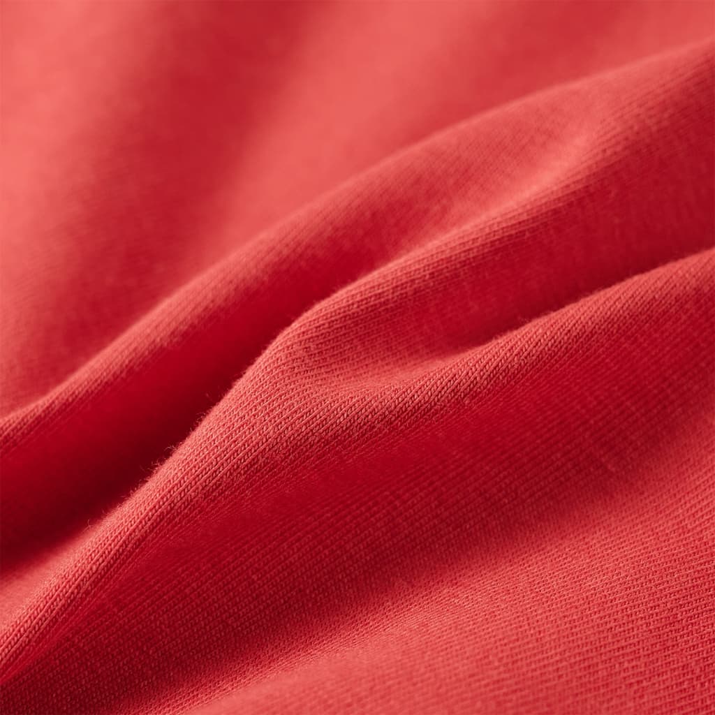 Tricou de copii cu mâneci lungi, roșu ars, 128 GartenMobel Dekor
