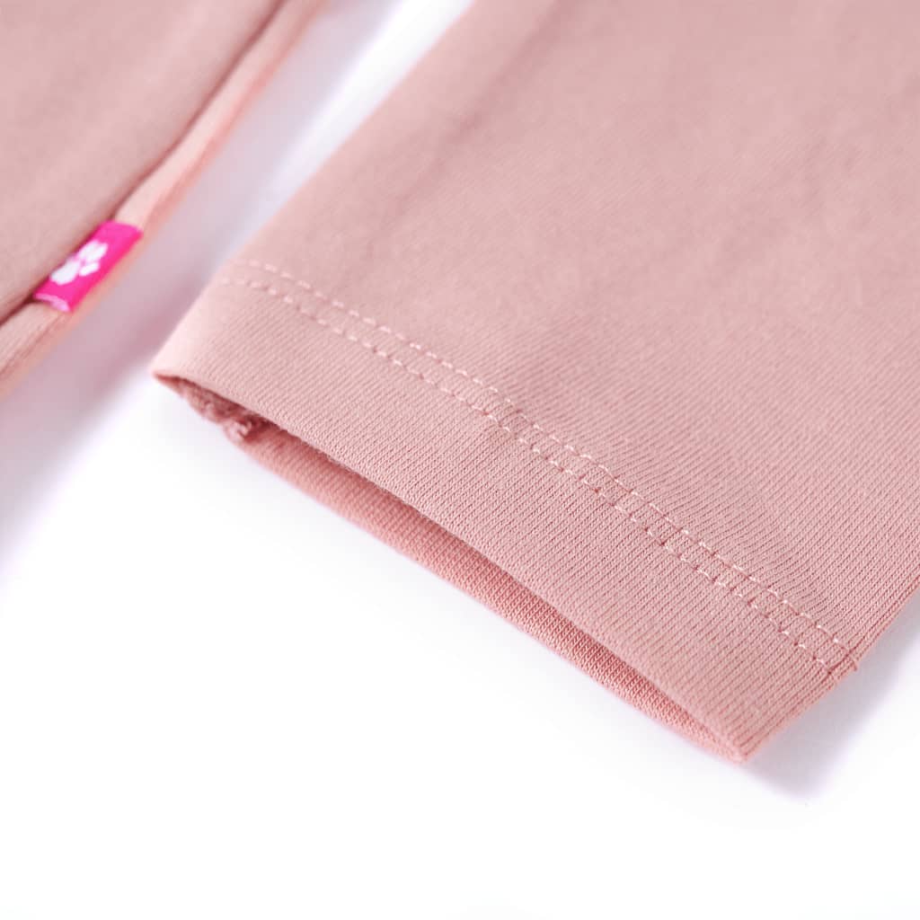 Tricou de copii cu mâneci lungi, roz deschis, 116 GartenMobel Dekor