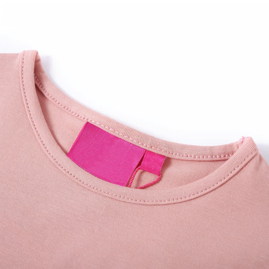 Tricou de copii cu mâneci lungi, roz deschis, 116 GartenMobel Dekor