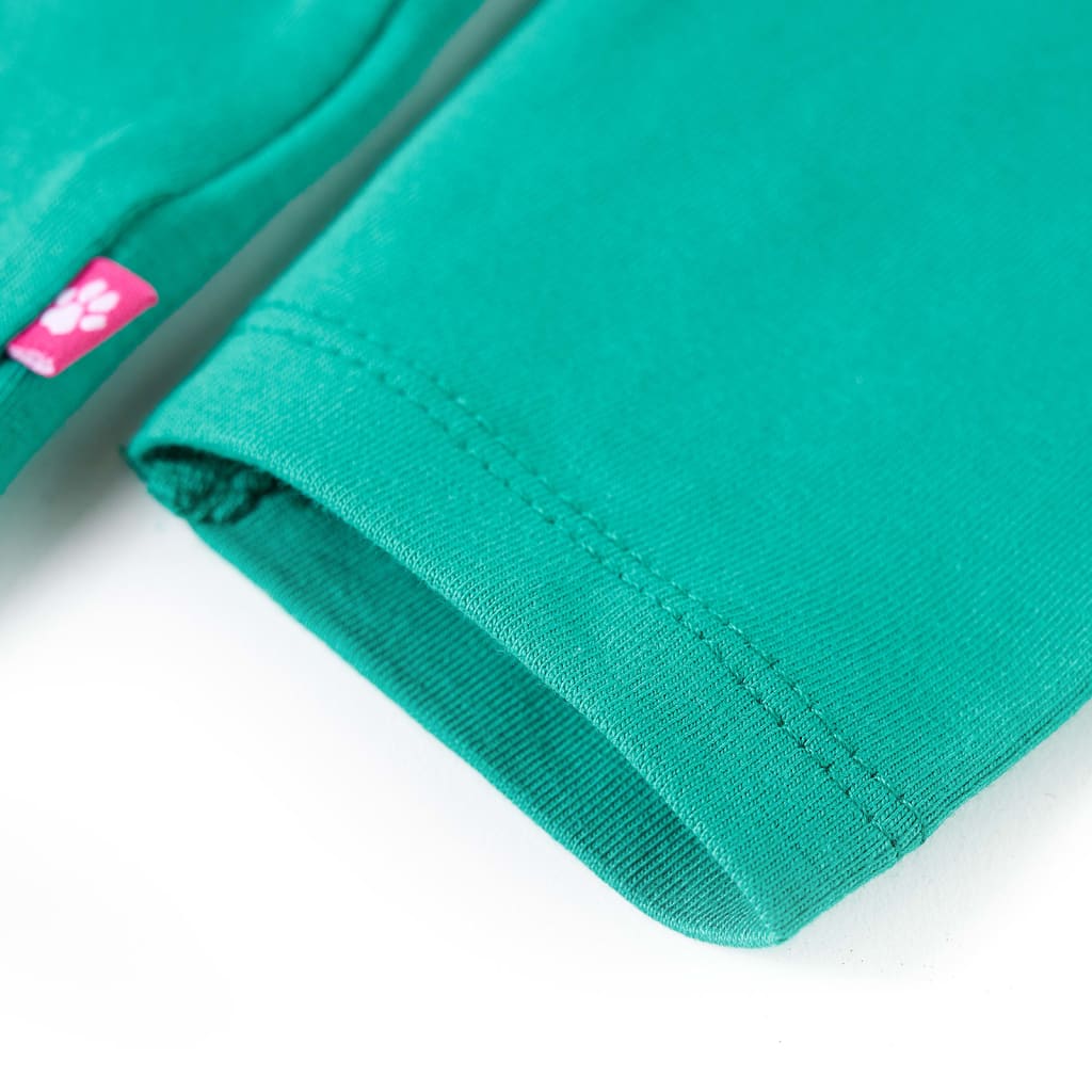Tricou de copii cu mâneci lungi, verde aprins, 92 GartenMobel Dekor