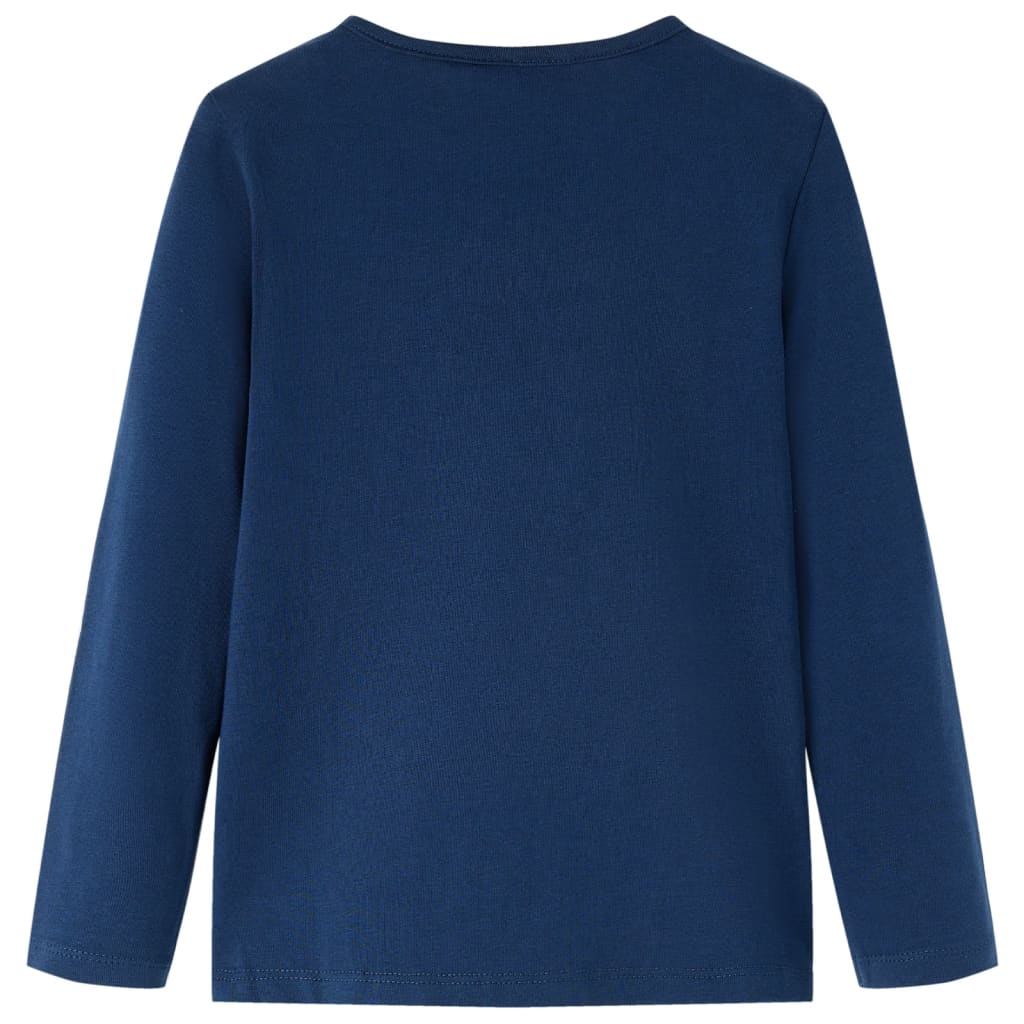 Tricou pentru copii cu mâneci lungi, bleumarin, 104 GartenMobel Dekor