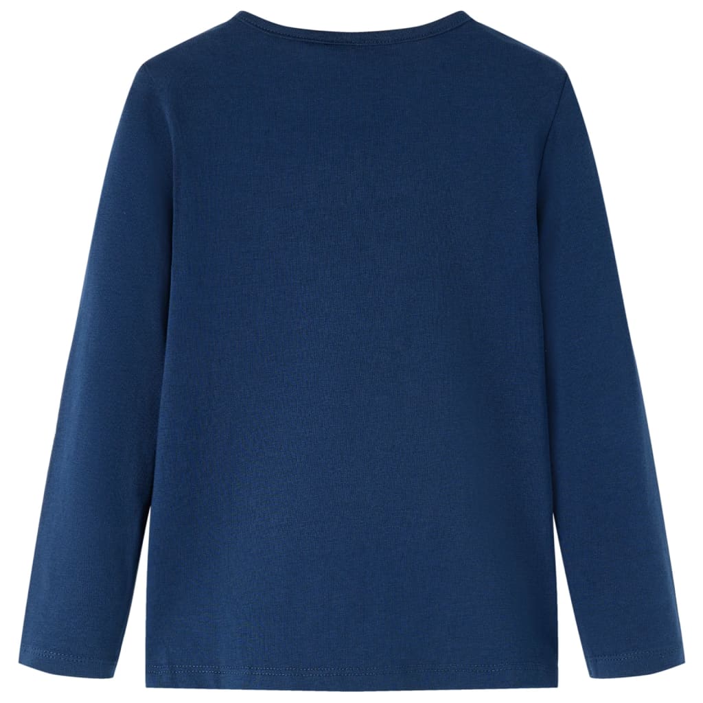 Tricou pentru copii cu mâneci lungi, bleumarin, 128 GartenMobel Dekor