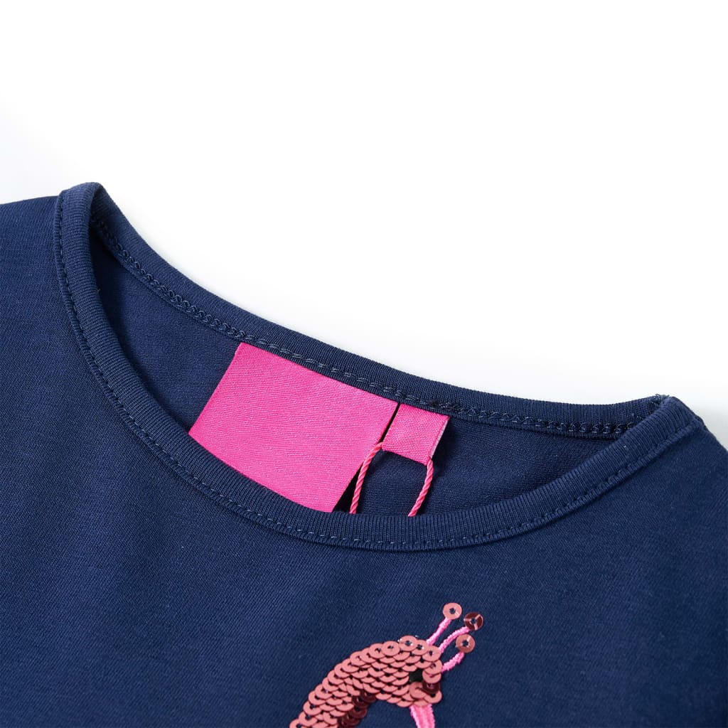 Tricou pentru copii cu mâneci lungi, bleumarin, 92 GartenMobel Dekor