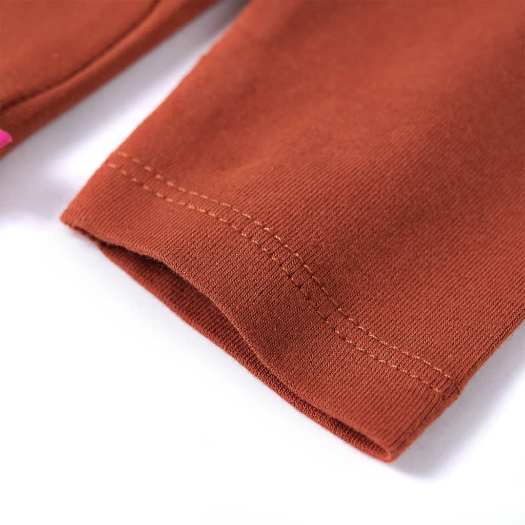 Tricou pentru copii cu mâneci lungi, coniac, 104 GartenMobel Dekor