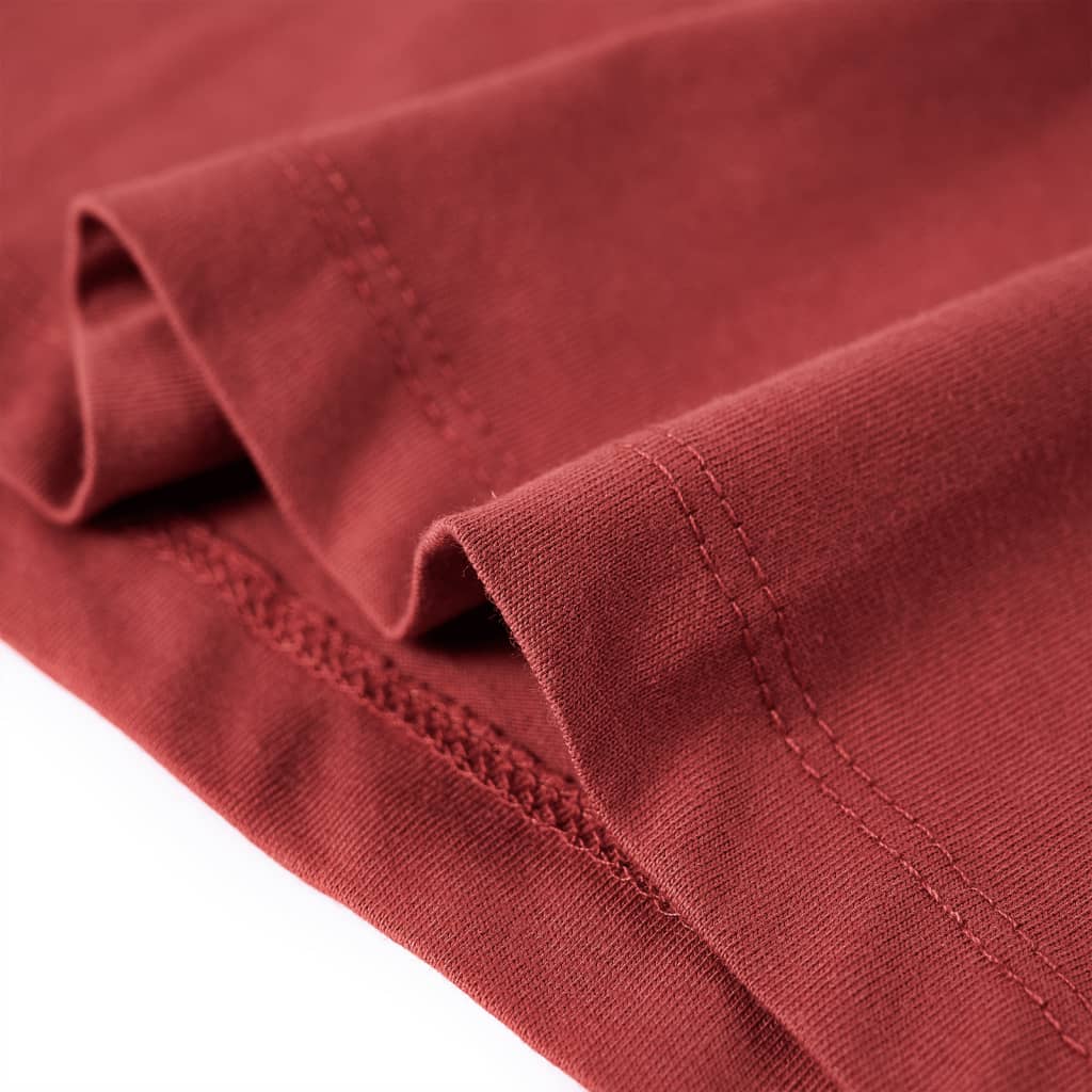 Tricou pentru copii cu mâneci lungi, roșu ars, 140 GartenMobel Dekor