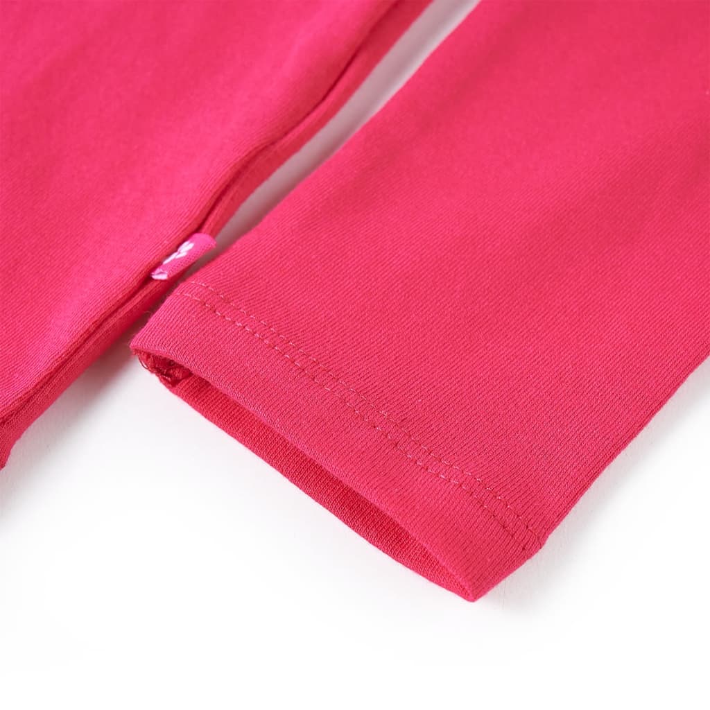 Tricou pentru copii cu mâneci lungi, roz aprins, 104 GartenMobel Dekor