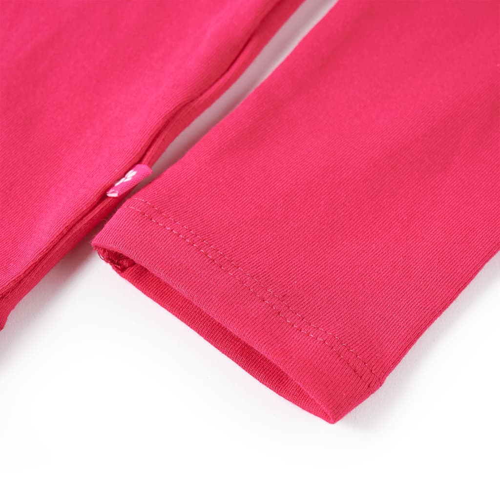 Tricou pentru copii cu mâneci lungi, roz aprins, 116 GartenMobel Dekor