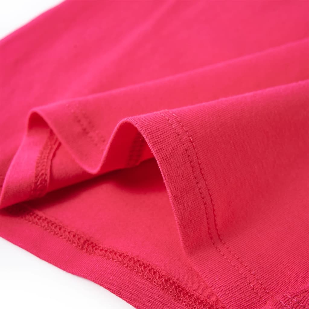 Tricou pentru copii cu mâneci lungi, roz aprins, 116 GartenMobel Dekor