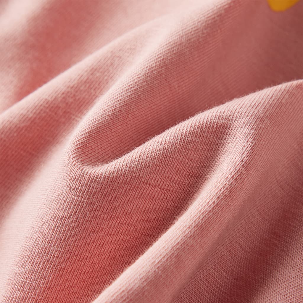 Tricou pentru copii cu mâneci lungi roz deschis 104 GartenMobel Dekor