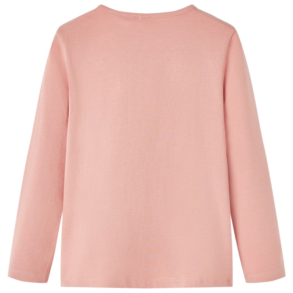 Tricou pentru copii cu mâneci lungi roz deschis 140 GartenMobel Dekor