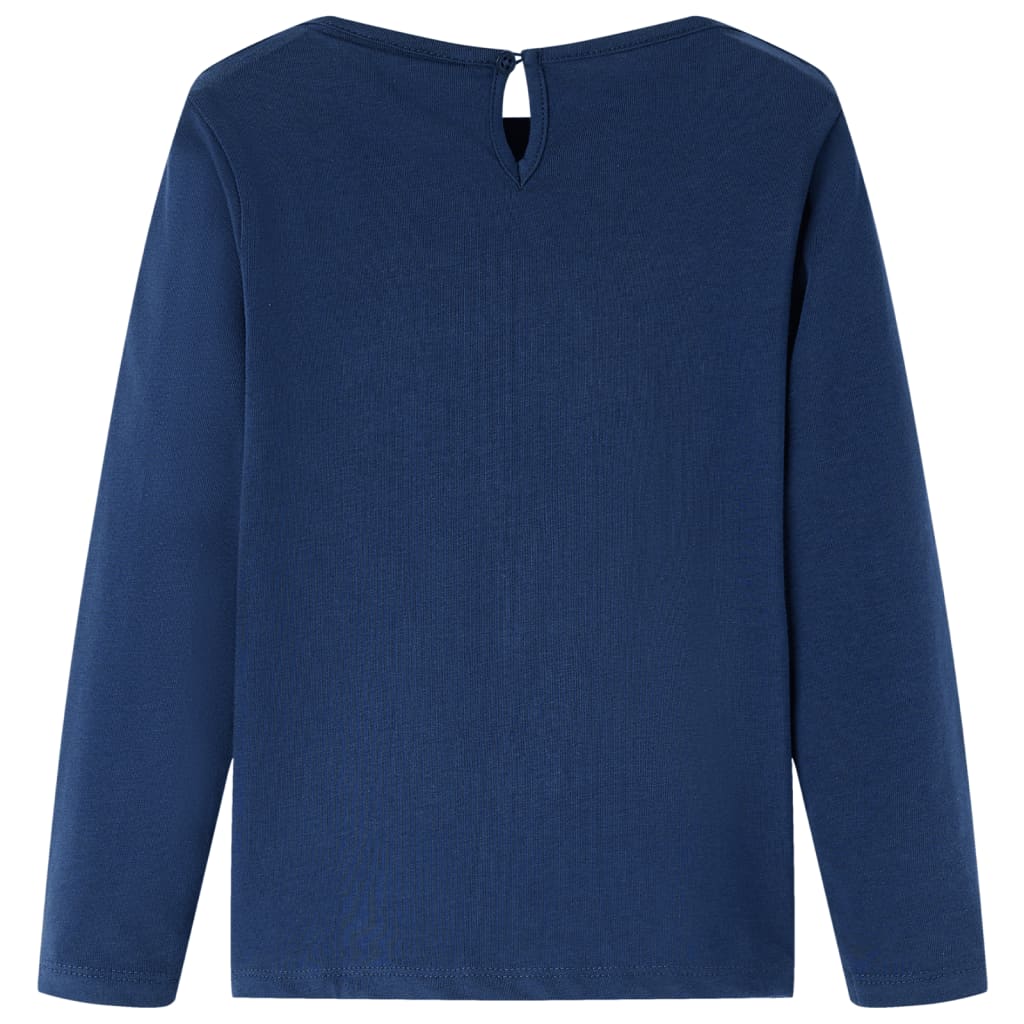 Tricou cu mâneci lungi pentru copii, bleumarin, 104 GartenMobel Dekor