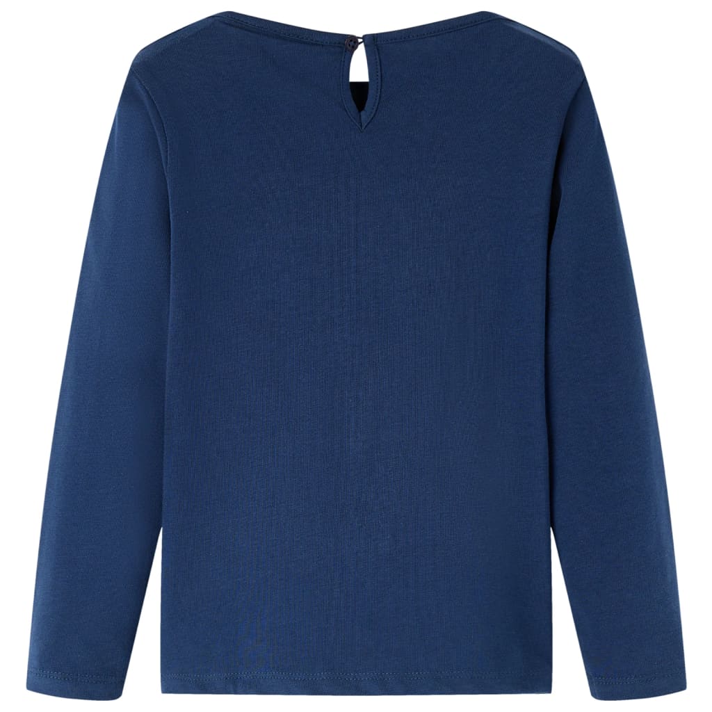 Tricou cu mâneci lungi pentru copii bleumarin, 92 GartenMobel Dekor