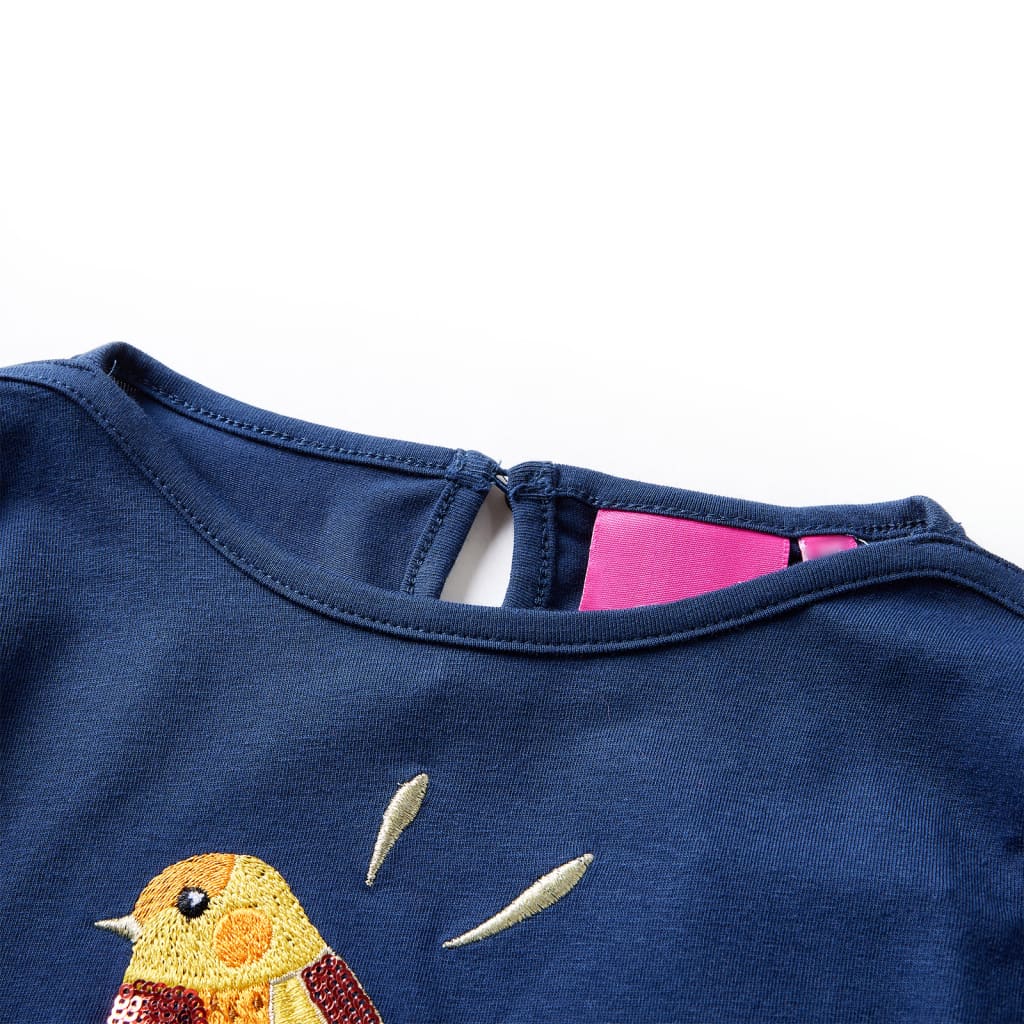 Tricou cu mâneci lungi pentru copii bleumarin, 92 GartenMobel Dekor