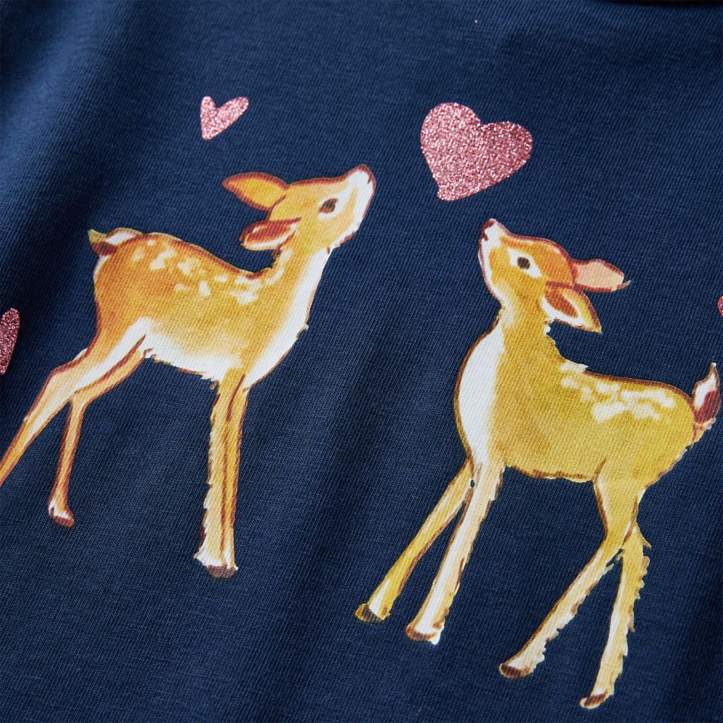 Tricou de copii cu mâneci lungi, bleumarin, 92 GartenMobel Dekor