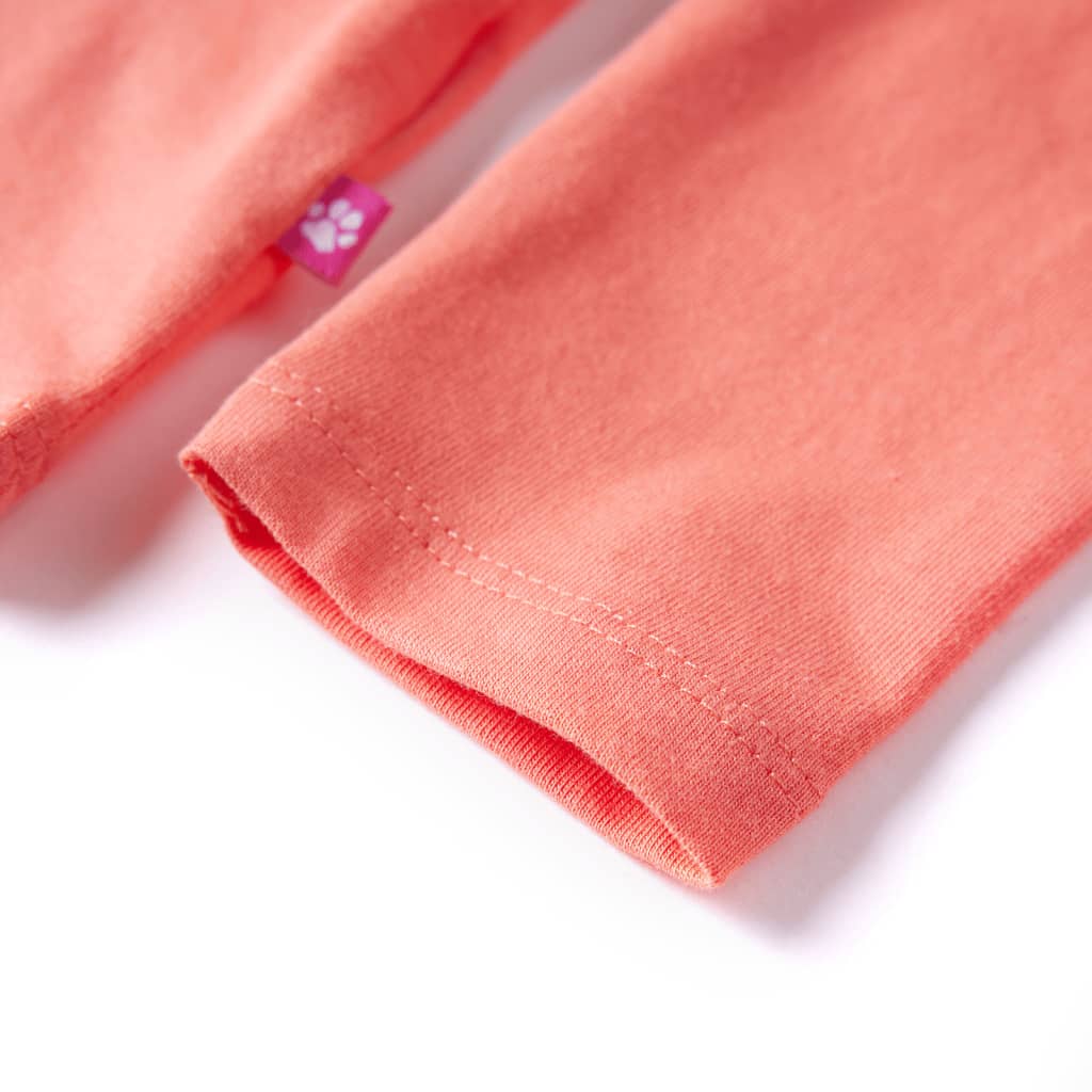 Tricou de copii cu mâneci lungi, corai, 104 GartenMobel Dekor