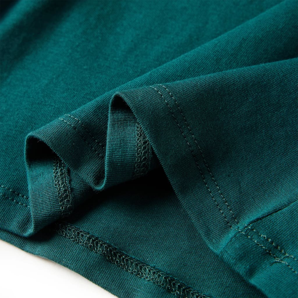 Tricou de copii cu mâneci lungi verde închis 104 GartenMobel Dekor