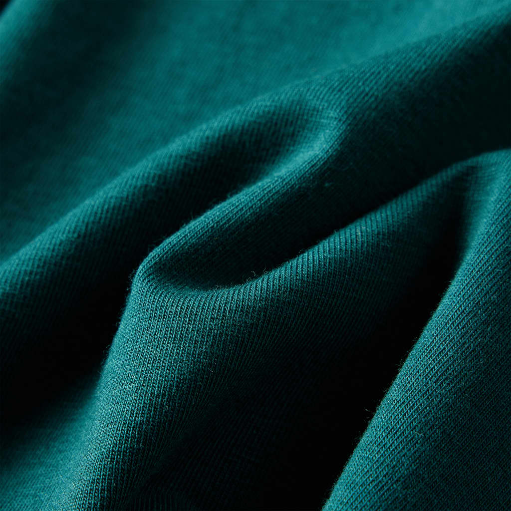 Tricou de copii cu mâneci lungi verde închis 104 GartenMobel Dekor