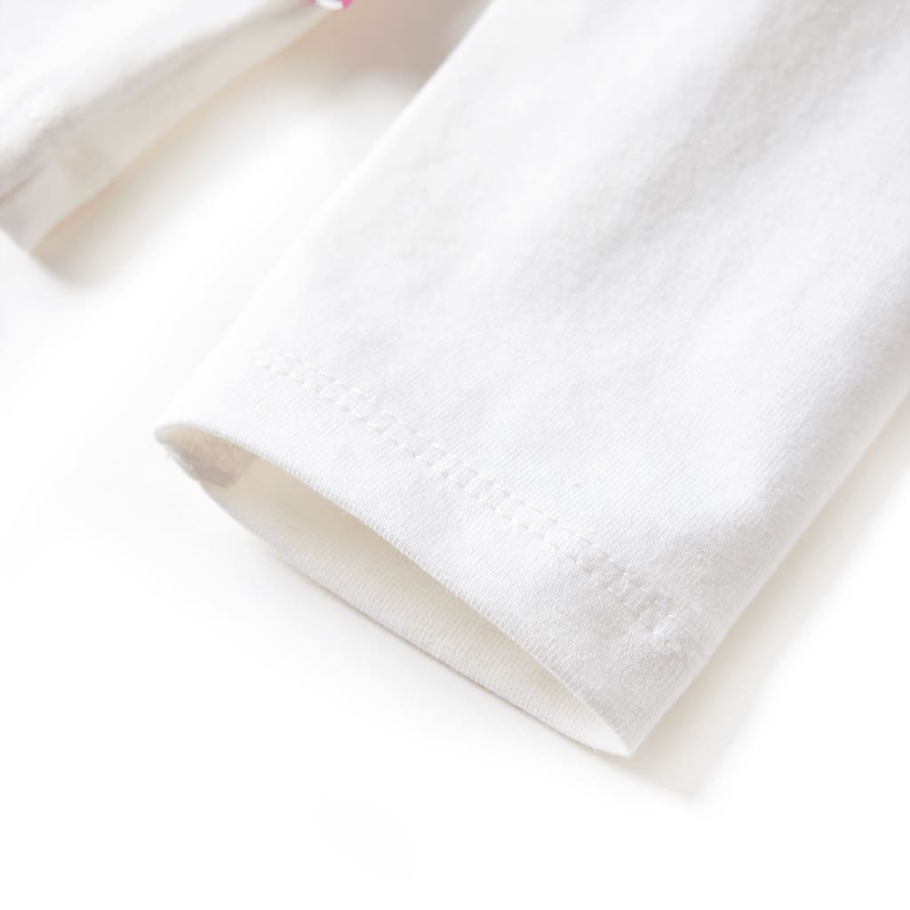 Tricou pentru copii cu mâneci lungi, ecru, 104 GartenMobel Dekor