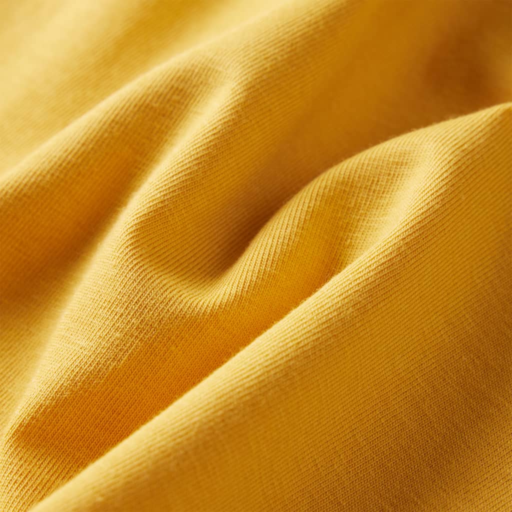 Tricou pentru copii cu mâneci lungi, ocru închis, 92 GartenMobel Dekor