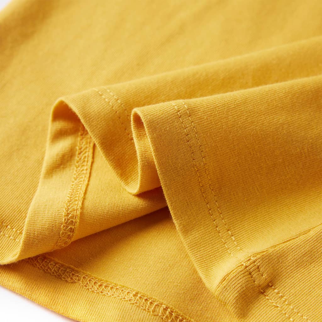 Tricou pentru copii cu mâneci lungi, ocru închis, 92 GartenMobel Dekor