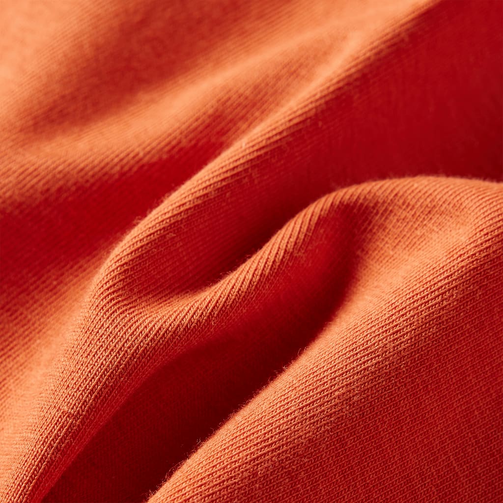 Tricou pentru copii cu mâneci lungi, portocaliu ars, 104 GartenMobel Dekor