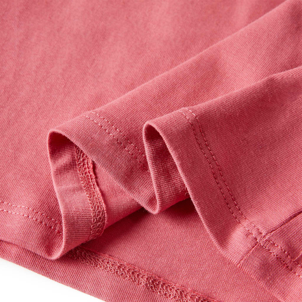 Tricou pentru copii cu mâneci lungi, roz antichizat, 104 GartenMobel Dekor