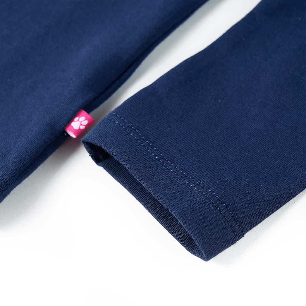 Tricou pentru copii cu mâneci lungi, bleumarin, 116 GartenMobel Dekor