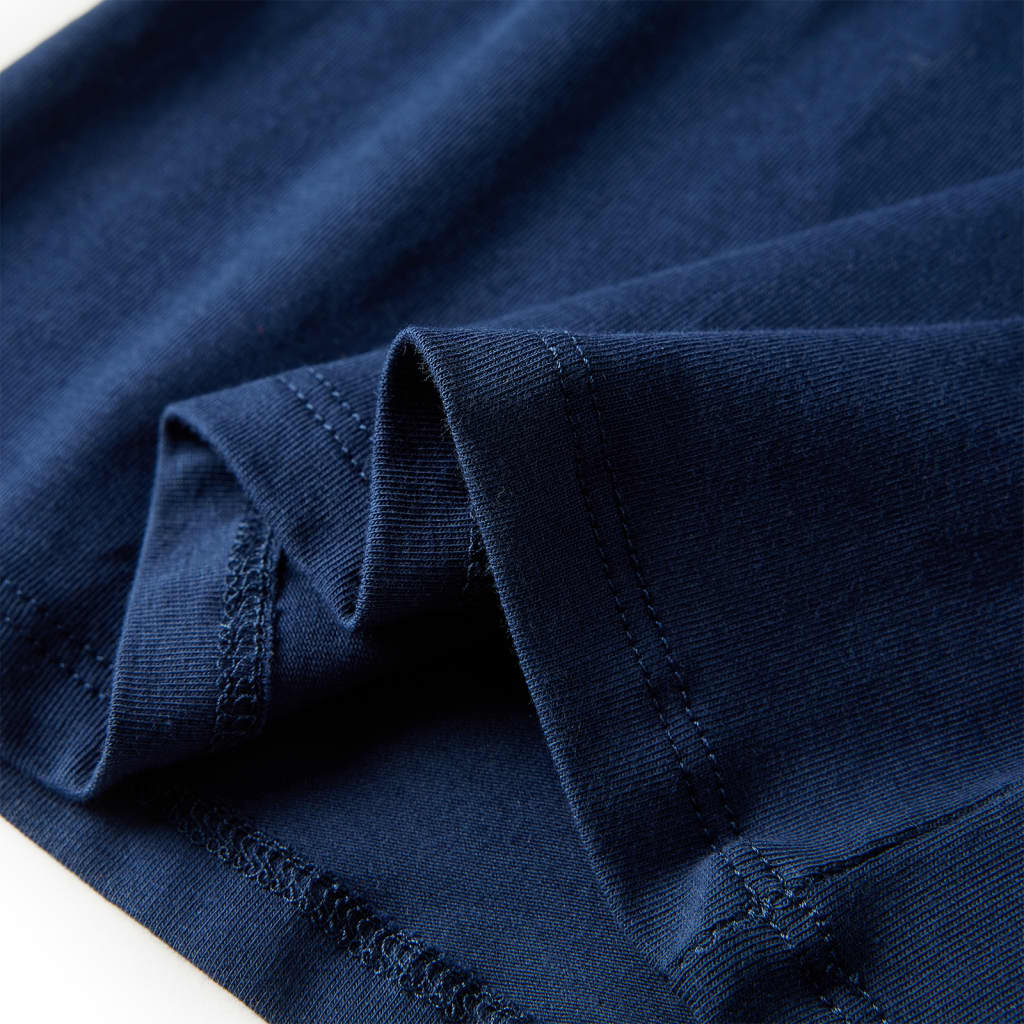 Tricou pentru copii cu mâneci lungi, bleumarin, 128 GartenMobel Dekor