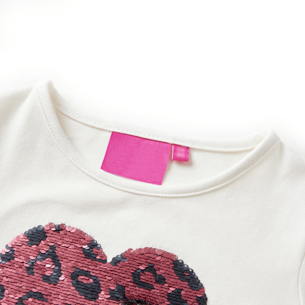 Tricou pentru copii cu mâneci lungi, ecru 104 GartenMobel Dekor