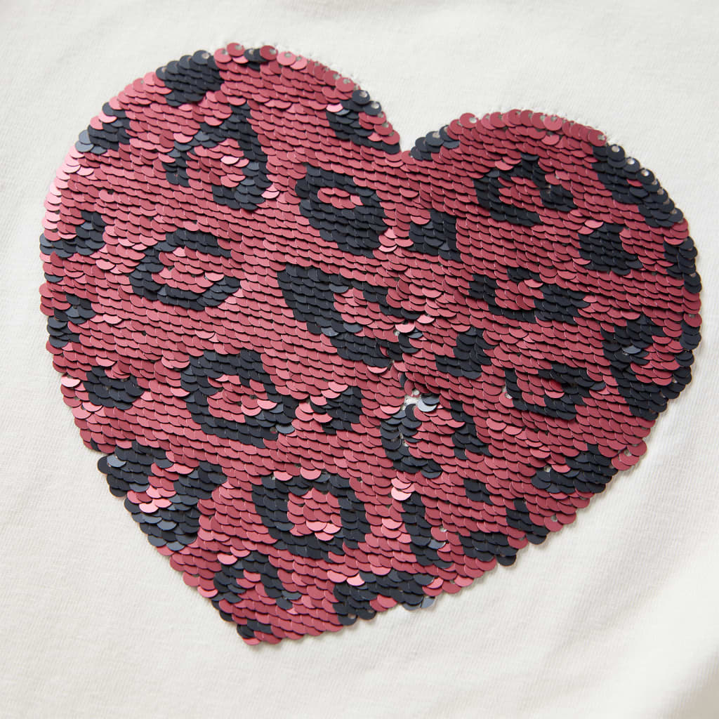 Tricou pentru copii cu mâneci lungi, ecru 116 GartenMobel Dekor