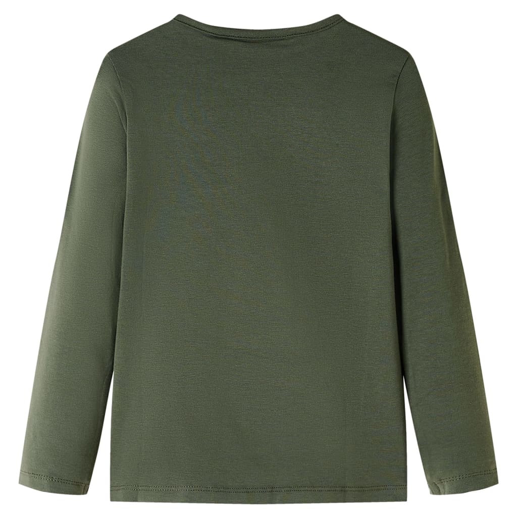 Tricou pentru copii cu mâneci lungi, kaki, 104 GartenMobel Dekor