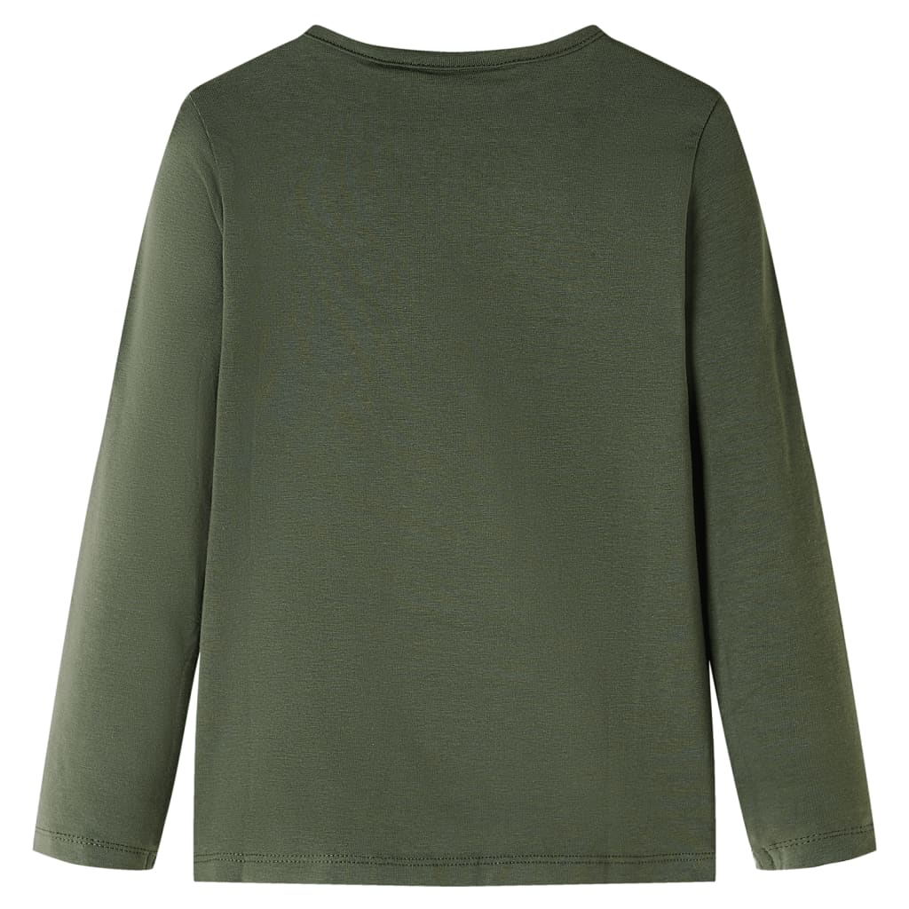 Tricou pentru copii cu mâneci lungi, kaki, 92 GartenMobel Dekor