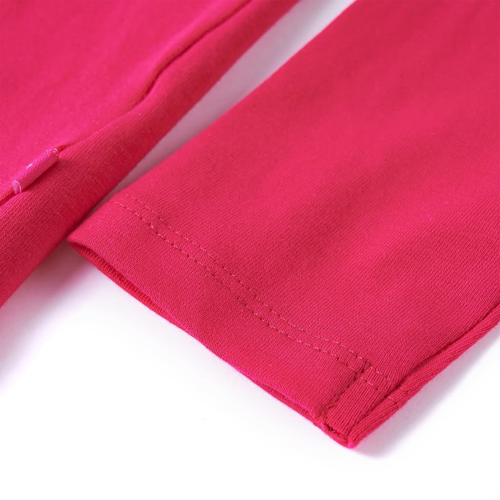Tricou pentru copii cu mâneci lungi, roz aprins, 92 GartenMobel Dekor